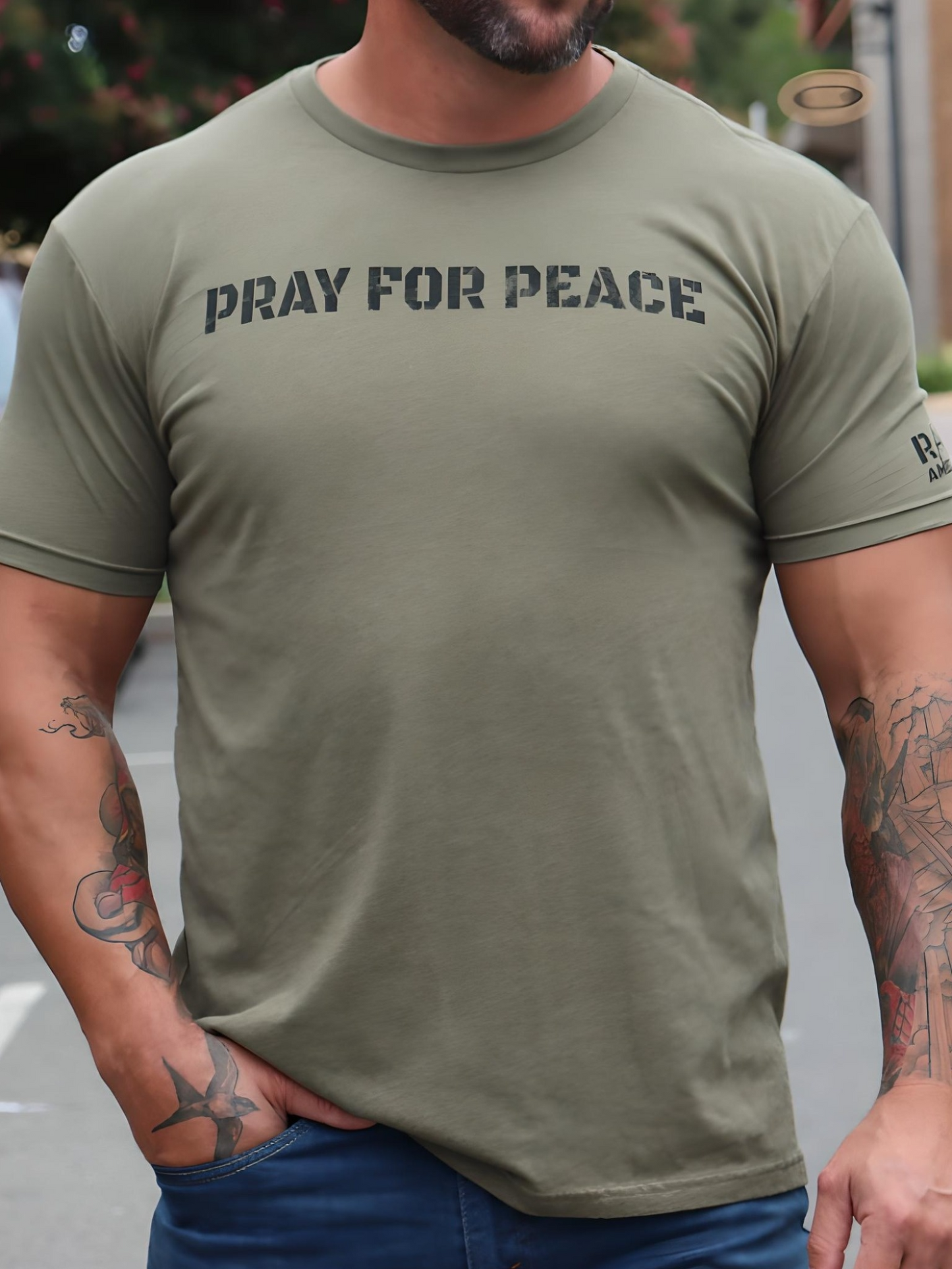 Pray For Peace - Military Green