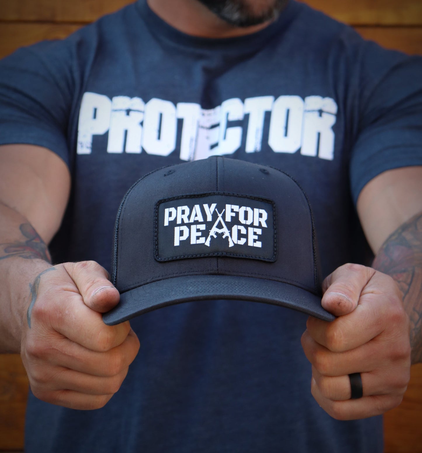 Pray For Peace (Trucker Snapback) - Black