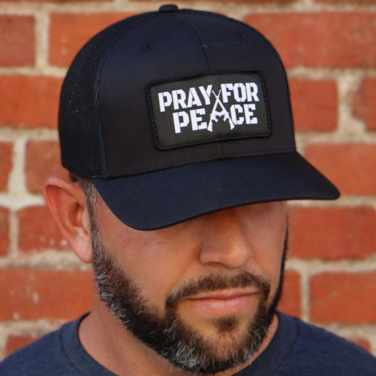 Pray For Peace (Trucker Snapback) - Black