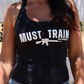 Must Train Tank - Black w/White Print