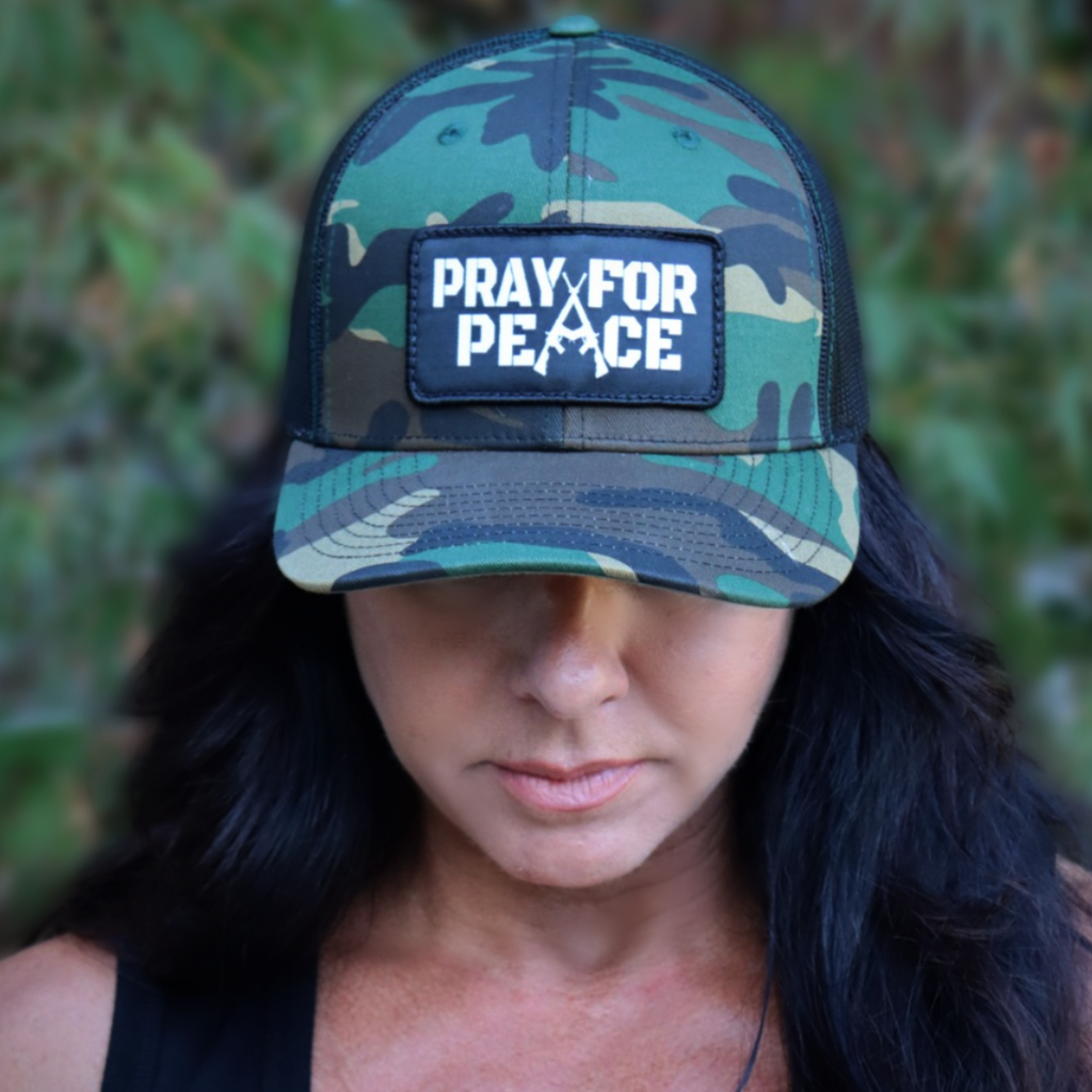 Pray For Peace Hat (Trucker Snapback) - Camo