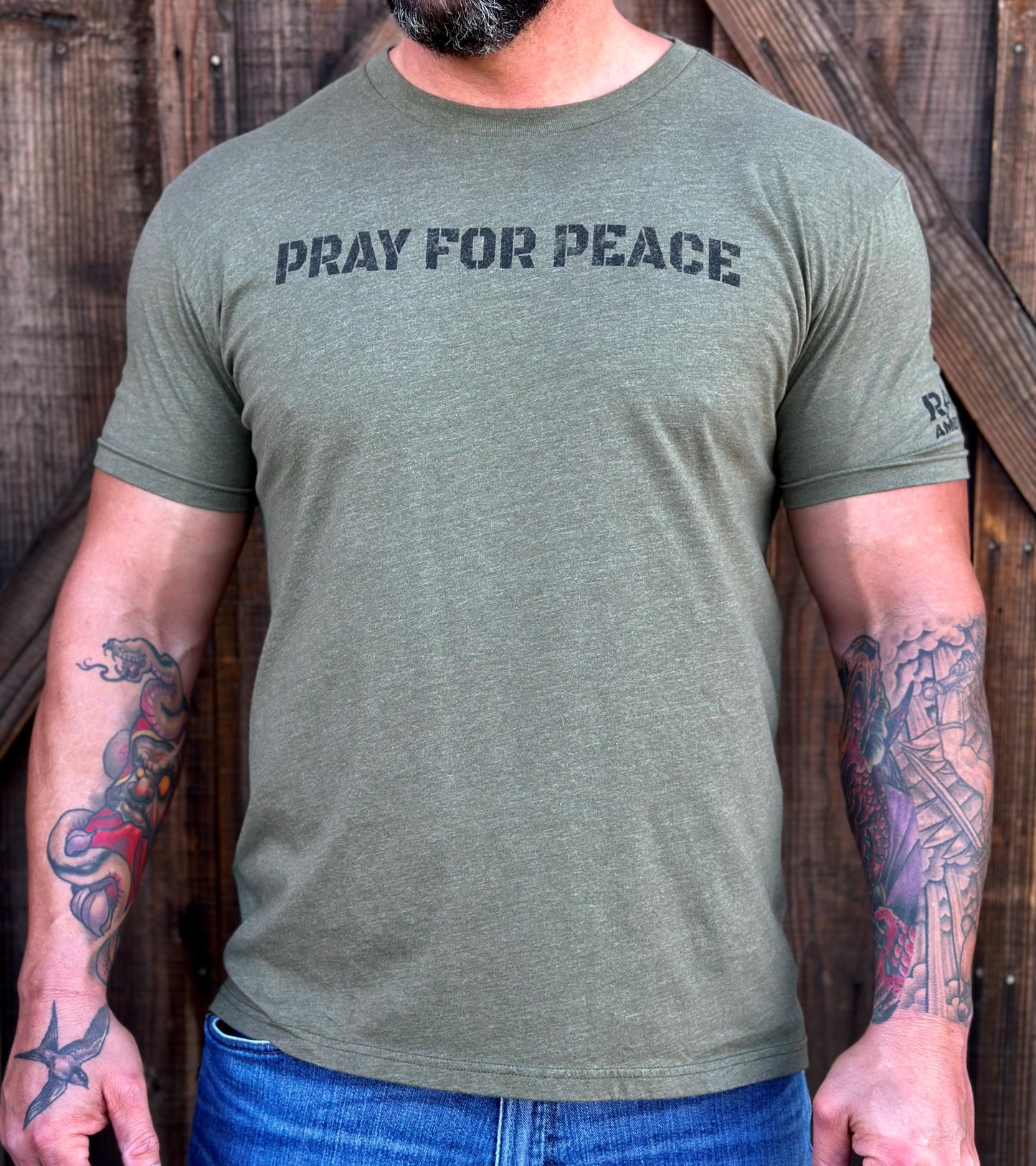 Pray For Peace - Military Green