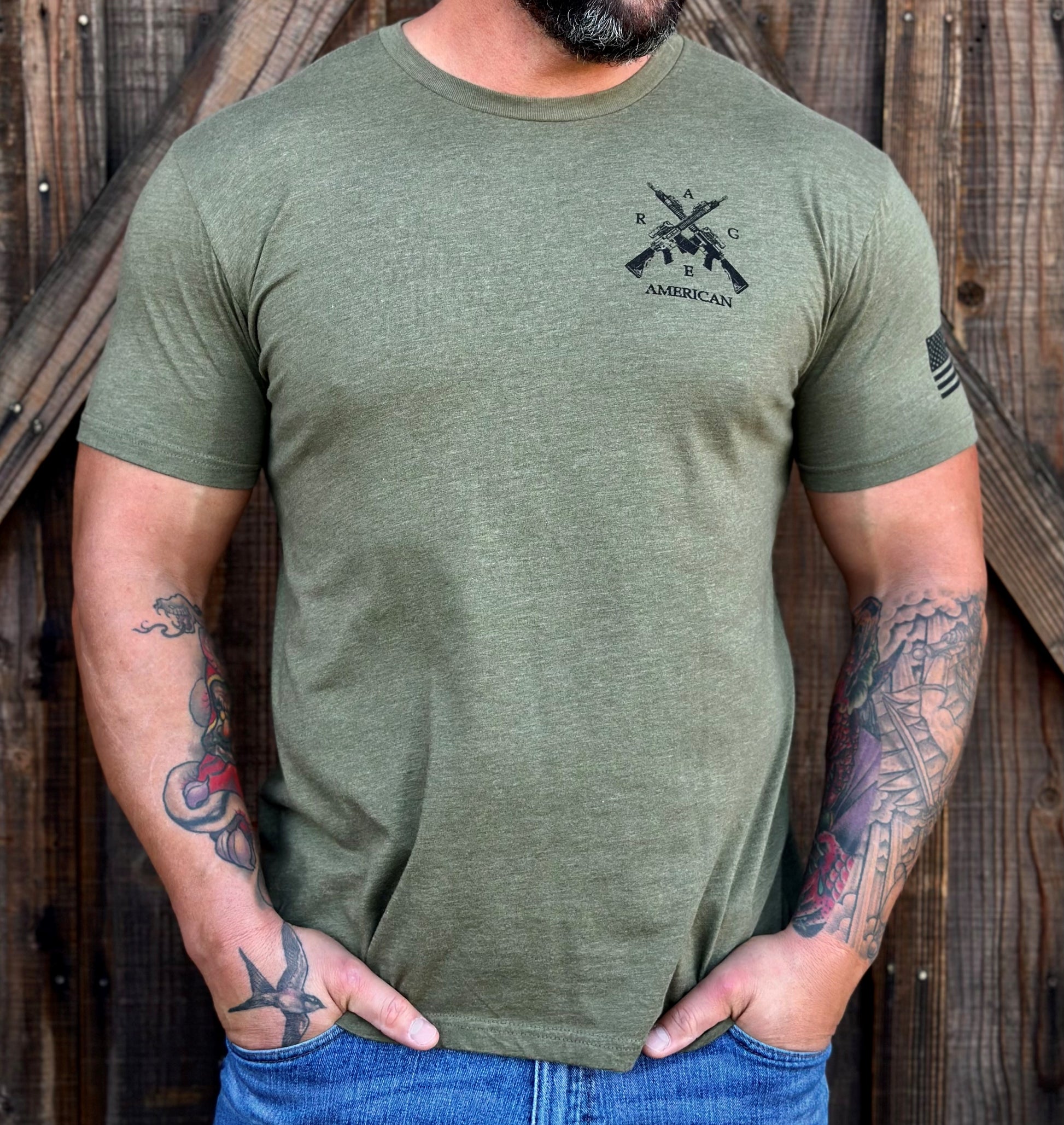 Fear The Beard (Grunt Style) T-Shirt (Size S) - Meach's Military